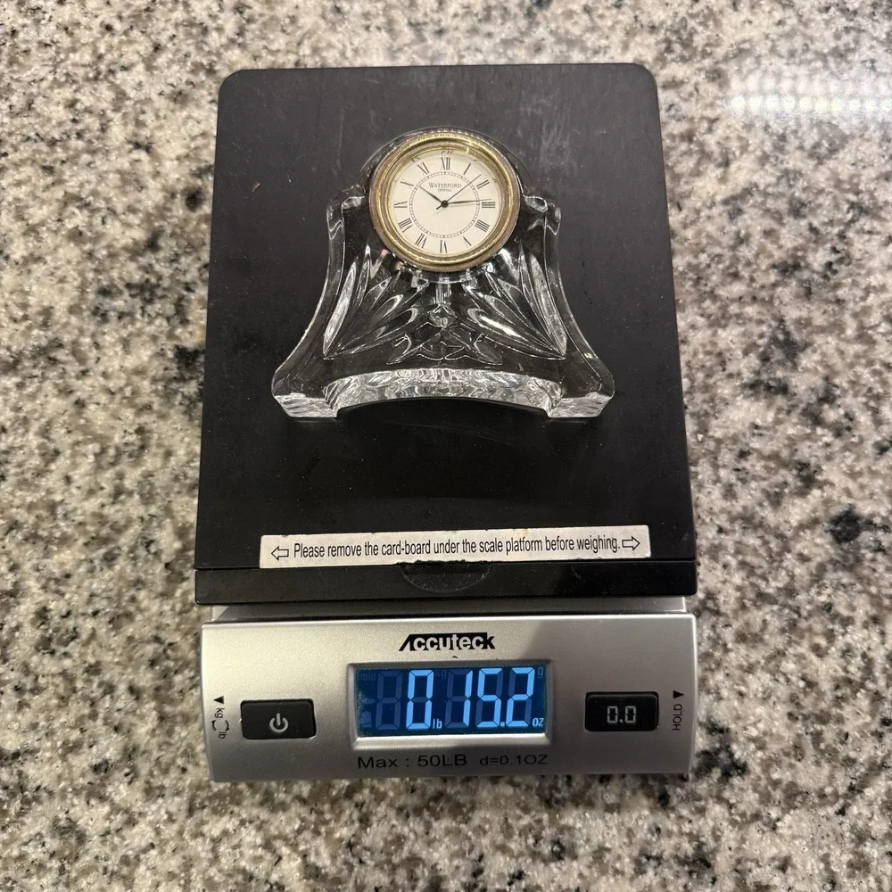 VTG Waterford Ireland Crystal Abbey Clock Time Piece Working Tested Collectible
